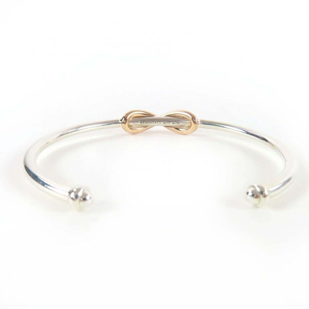 TIFFANY&Co. Tiffany Infinity Bangle AG925 AU750 Combination 925 x 18K (YG) Si... - Picture 4 of 7